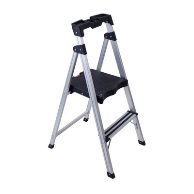 Customizable Steel Nylon Portable Folding A-Frame Ladder Shelf with Extendable Work Platform