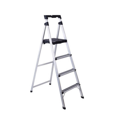 Customizable Steel Nylon Portable Folding A-Frame Ladder Shelf with Extendable Work Platform