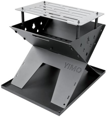 Outdoor Smokeless BBQ Grill Corten Steel Gas Fire Pit Custom Shape Spherical Square