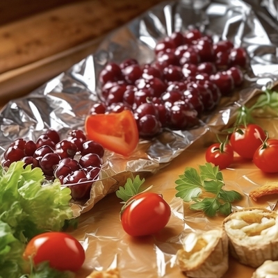 Portable Household Food-Grade Aluminum Foil Roll for Baking Customizable and Food-Safe