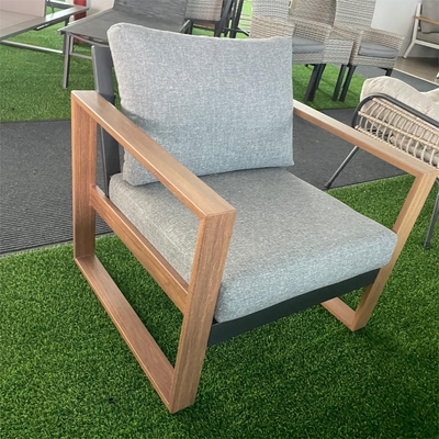 Folded Outdoor Garden Furniture Aluminum Rattan Sofa Set for Luxury Corner Teapoy Table