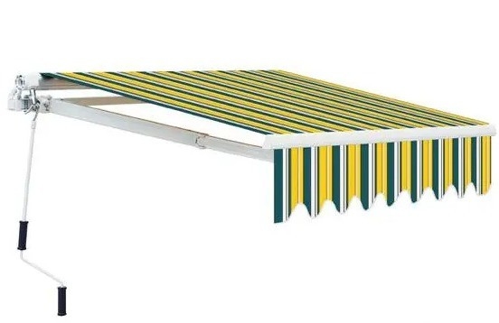 Fully Open Sunshade Awning in Polyester with Customized Colors and Sail Material