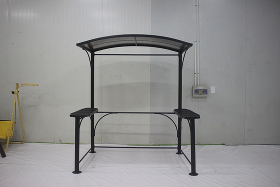 Aluminium and Iron Barbecue Gazebo 2.18*1.43*2.13-2.29M for Garden Canopy Grill House