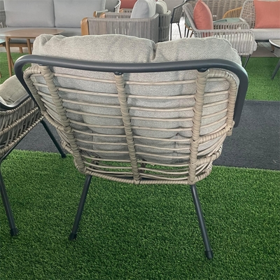 Outdoor Garden Furniture Aluminum Rattan Sofa Set with Luxury Table and Teapoy Buyers
