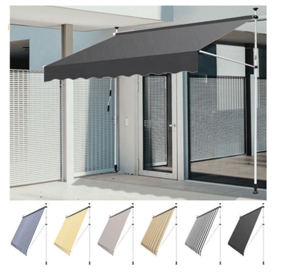 2.5*1.2m Pillar Type Awning for Outdoor Patio Garden Canopy Sun Shade Aluminum Alloy