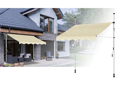2.5*1.2m Pillar Type Awning for Outdoor Patio Garden Canopy Sun Shade Aluminum Alloy
