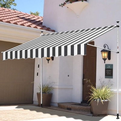 2.5*1.2m Pillar Type Awning for Outdoor Patio Garden Canopy Sun Shade Aluminum Alloy
