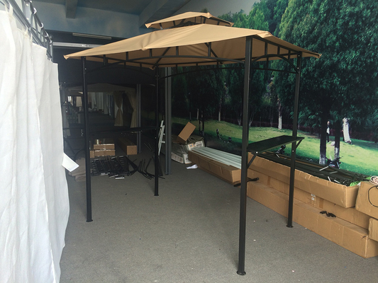 Polyester Sail Material 2.5*1.3*2.5M Patio Shelter Canopy Tent for BBQ Grill Gazebo