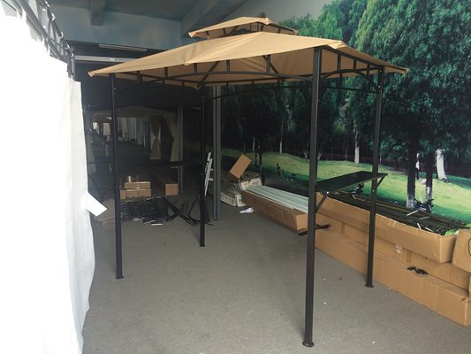 Polyester Sail Material 2.5*1.3*2.5M Patio Shelter Canopy Tent for BBQ Grill Gazebo