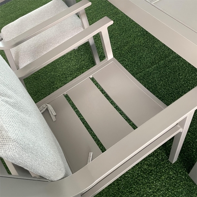 Folded Modern Style Outdoor Aluminum Rattan Sofa Set for Luxury Garden Teapoy Table