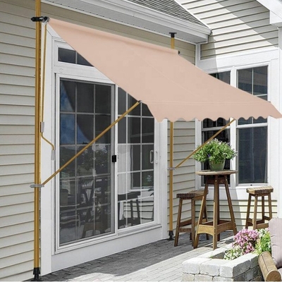 Outdoor Patio Garden Canopy Sun Shade Balcony Retractable Awning 3.5*1.2m Aluminum Alloy