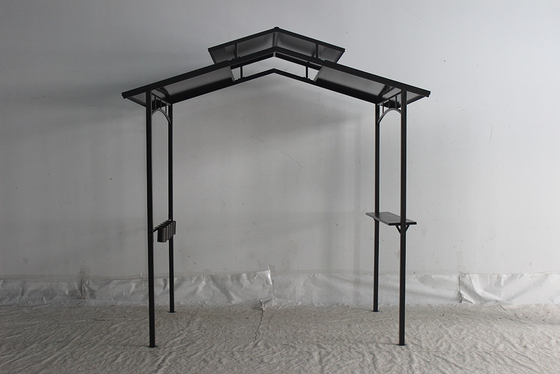 Hard Top BBQ PC Board Grill Gazebo Metal Frame for Outdoor Garden Park Patio Barbecue