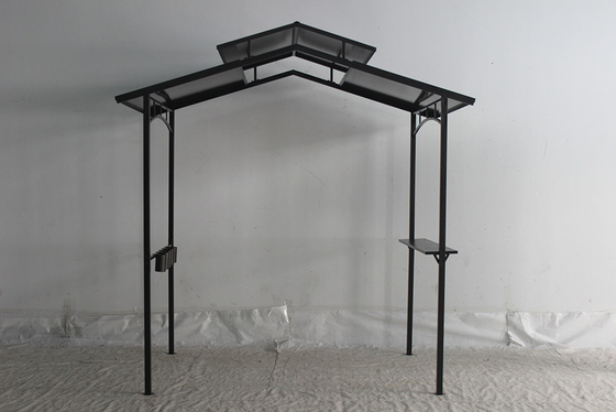 Hard Top BBQ PC Board Grill Gazebo Metal Frame for Outdoor Garden Park Patio Barbecue