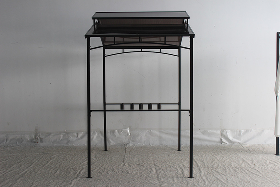 Hard Top BBQ PC Board Grill Gazebo Metal Frame for Outdoor Garden Park Patio Barbecue
