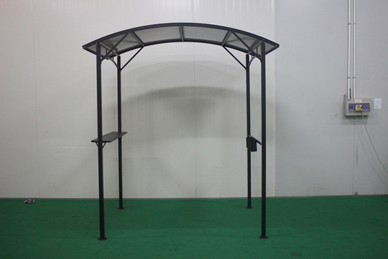 Hardtop BBQ Gazebo Outdoor Pavilion Tent Four-Corner Roof Pavilion with Hardtop