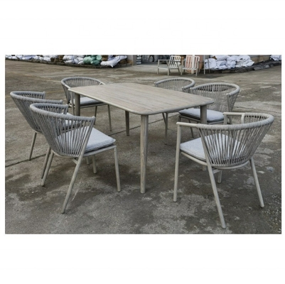 Outdoor Garden Furniture Aluminum Bistro Rattan Sofa Set with Luxury Coffee Table