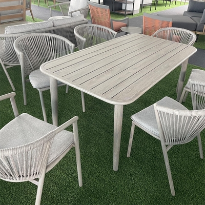 Outdoor Garden Furniture Aluminum Bistro Rattan Sofa Set with Luxury Coffee Table