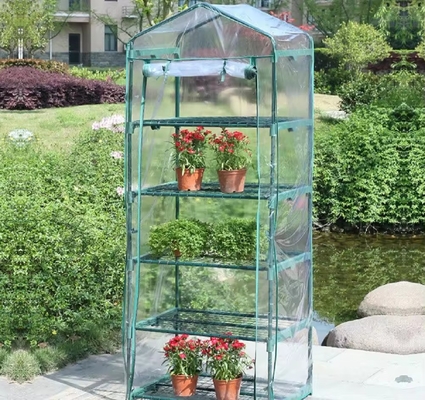 Metal Frame Transparent Waterproof PVC Mobile Greenhouse Cover for Garden Planting