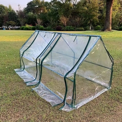 Metal Frame Transparent Waterproof PVC Mobile Greenhouse Cover for Garden Planting