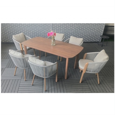 Outdoor Garden Furniture Aluminium Rattan Sofa Set Leisure Table Teapoy Dinner Set