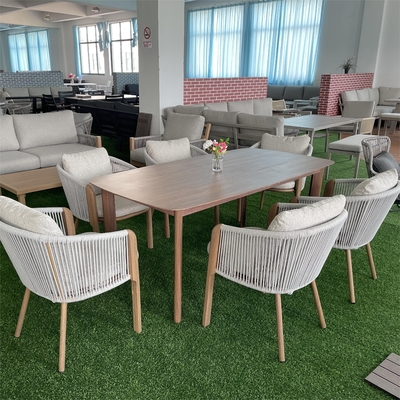 Outdoor Garden Furniture Aluminium Rattan Sofa Set Leisure Table Teapoy Dinner Set