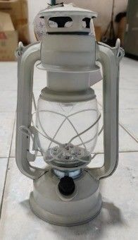 Sliver Metal Type Vintage Glass Decor Camp Hanging Light Large Capacity Kerosene Oil Lamps