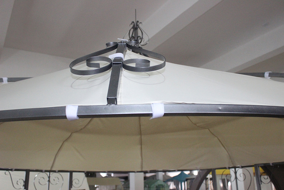 Steel Frame 3*2.9M Openwork Pattern Spire Gazebo for Garden High Energy Customizable