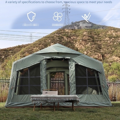 4 Seasons Mosquito Screen Cabin Tent for Camping 12.96m2 Room Space Inflatable Tent