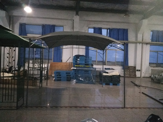 Outdoor Patio Carport with Steel Frame 3*3M Sunshade Garden White Wedding Canopy Roof