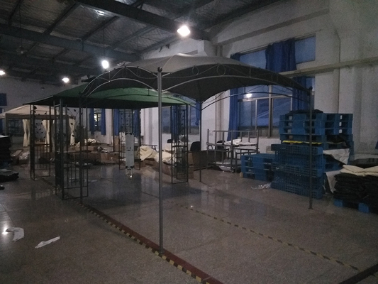 Outdoor Patio Carport with Steel Frame 3*3M Sunshade Garden White Wedding Canopy Roof