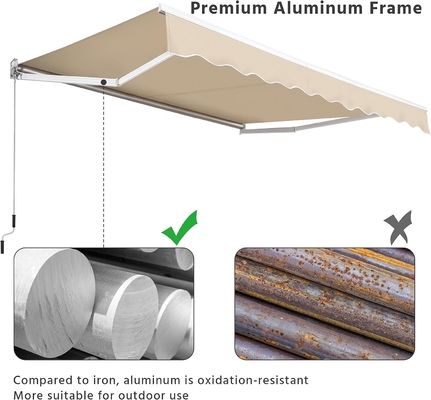 Aluminum Frame Fully Open Type Sunshade Awning KD Ideal for Customer Requirements