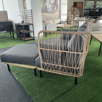 Modern Outdoor Garden Furniture Aluminium Bistro Rattan Sofa Set for Luxury Dinner Set