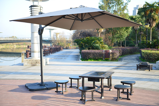 Luxury Hand Umbrella for Custom Patio Garden Collapsible Outdoor Furniture 3m 150cm