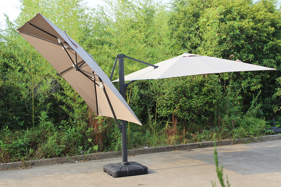 Hand Umbrella Style Double Canopy Garden Parasol for Outdoor Furniture 3m Economic Design