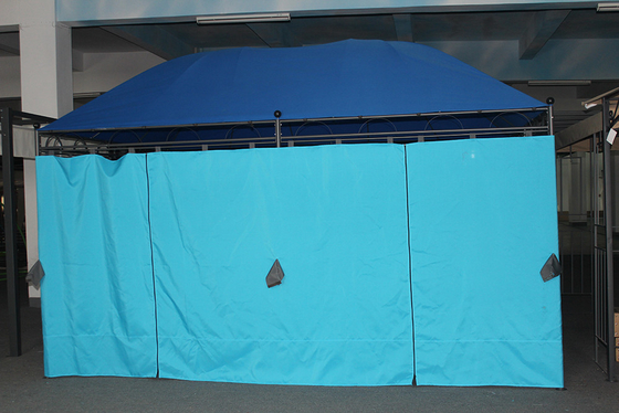 Blue Large Canopy Design Furniture Metal Panel Top Gazebo for 3*4M Outdoor Furniture
