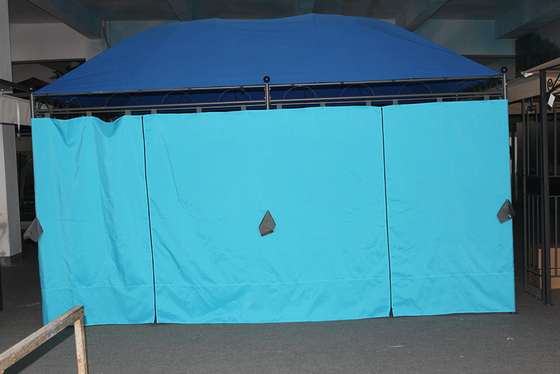 Blue Large Canopy Design Furniture Metal Panel Top Gazebo for 3*4M Outdoor Furniture