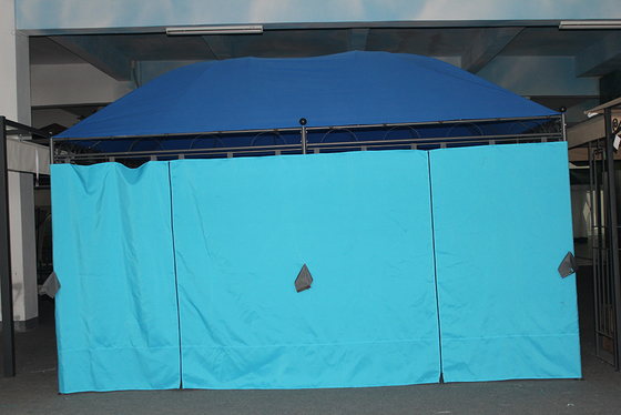 Blue Large Canopy Design Furniture Metal Panel Top Gazebo for 3*4M Outdoor Furniture