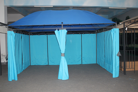 Blue Large Canopy Design Furniture Metal Panel Top Gazebo for 3*4M Outdoor Furniture