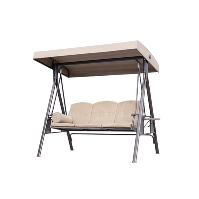 200*124*170cm Garden Decorations Outdoor Cushioned Bench Bed with Canopy Pergola Gazebo