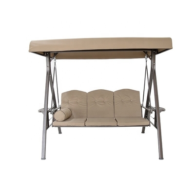 200*124*170cm Garden Decorations Outdoor Cushioned Bench Bed with Canopy Pergola Gazebo