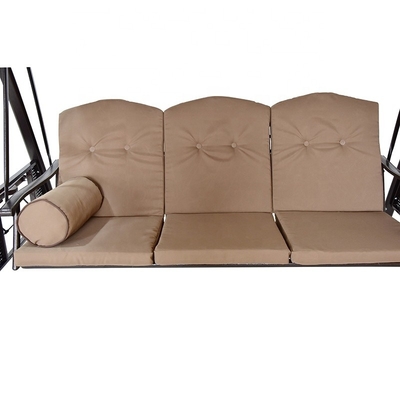 200*124*170cm Garden Decorations Outdoor Cushioned Bench Bed with Canopy Pergola Gazebo