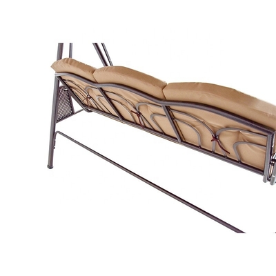 200*124*170cm Garden Decorations Outdoor Cushioned Bench Bed with Canopy Pergola Gazebo