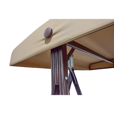 200*124*170cm Garden Decorations Outdoor Cushioned Bench Bed with Canopy Pergola Gazebo