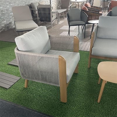 Aluminium Outdoor Garden Furniture Rattan Sofa Set with Luxury Teapoy Bistro Set