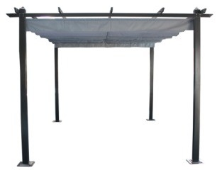 3X3X2.2M Aluminum Louvered Pergola Garden Sunshelter with Polyester Frame Material