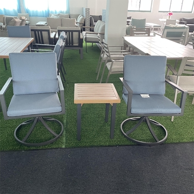 Customizable Color Outdoor Garden Furniture Aluminum Rattan Sofa Set for Luxury Table
