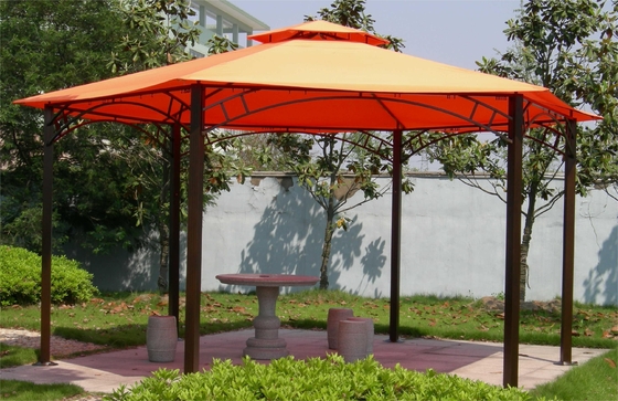 2.5*2.5*2.5M PVC Hexagonal Aluminum Canopy Gazebo Tent for Garden Outdoor Activities
