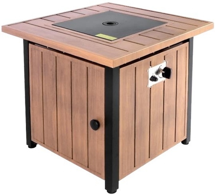 Outdoor Garden Corten Steel BBQ Grill with Rectangle Spherical Smokeless Gas Fire Pit