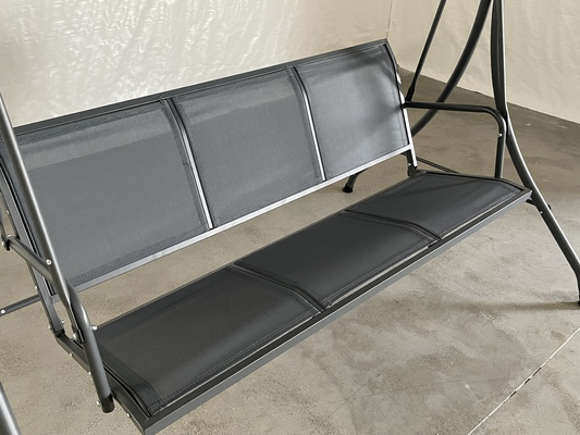 Metal type metal Roof Outdoor Hanging Swing Bed Chair for 3 Persons Patio Garden