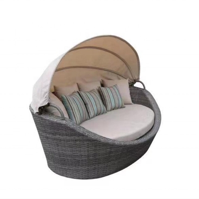 Customized Color Bistro Set Modern Design Aluminum Rattan Sofa Set with Teapoy Table